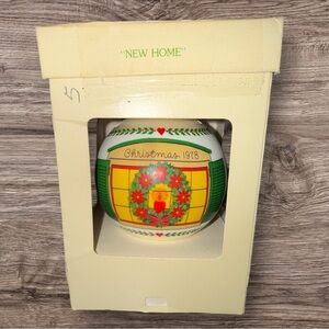 Hallmark 1978 New Home Keepsake Satin Christmas Ornament Vintage w Box